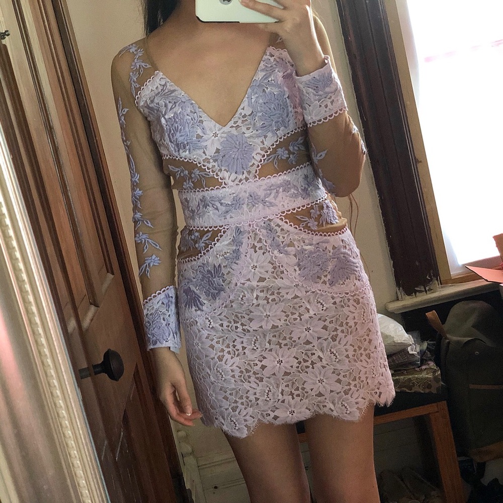 For Love And Lemons Matador Lavender Lace Dress